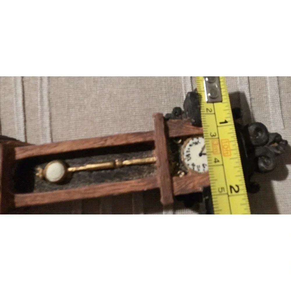 Miniature Doll House‎ Grandfather Clock Metal/Resin Vintage
